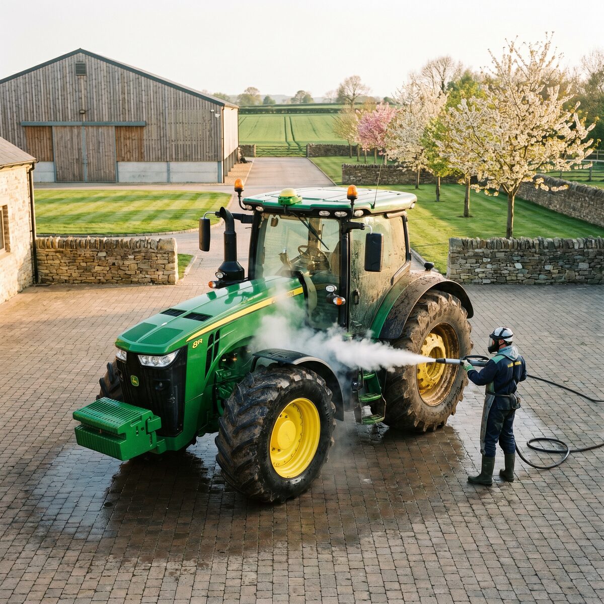 Dry ice blasting farm and fleet equipment